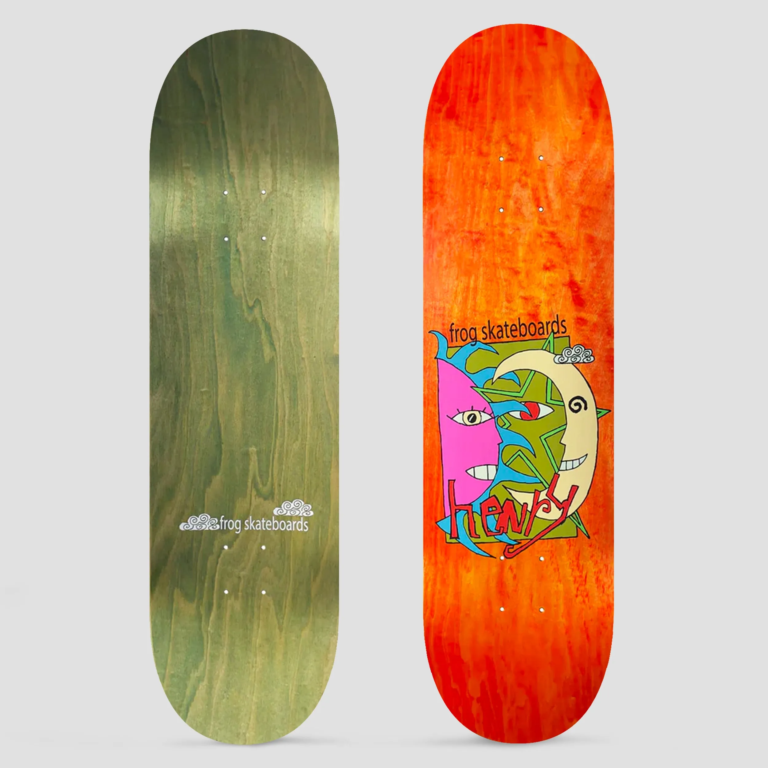 Frog 8.5 Dustin Henry Sun-Star-Moon Skateboard Deck