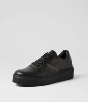 GABOR Francy Schwarz Leather Sneakers