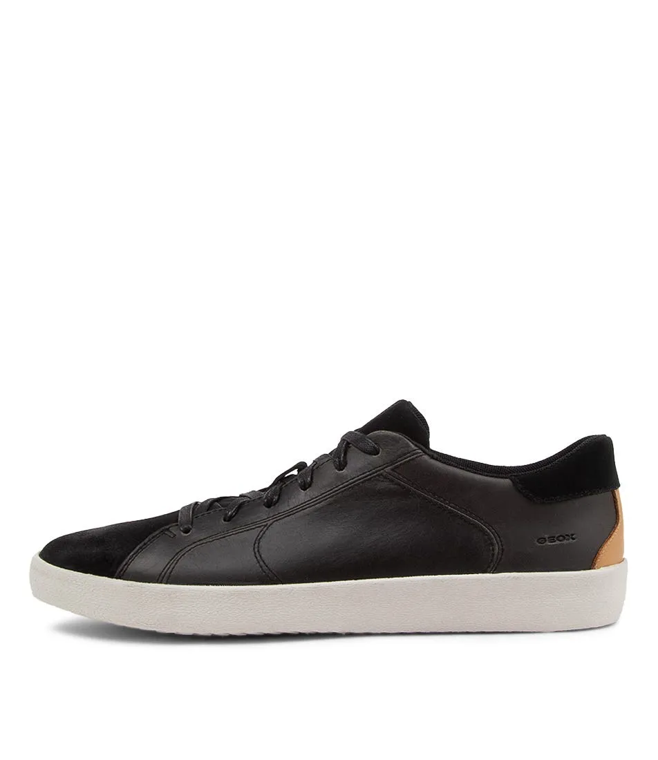 GEOX Warley Black Leather Sneakers