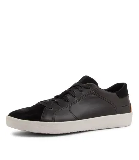 GEOX Warley Black Leather Sneakers