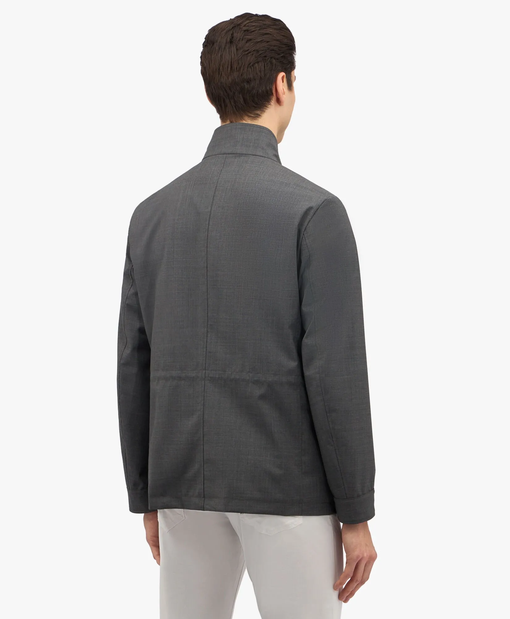 Grey Virgin Wool Field Jacket in Medium Grey for Men | Brooks Brothers® UK