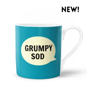 Grumpy Sod Mug, Turquoise