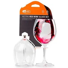 GSI Outdoors Nesting Red Wine Glass Set