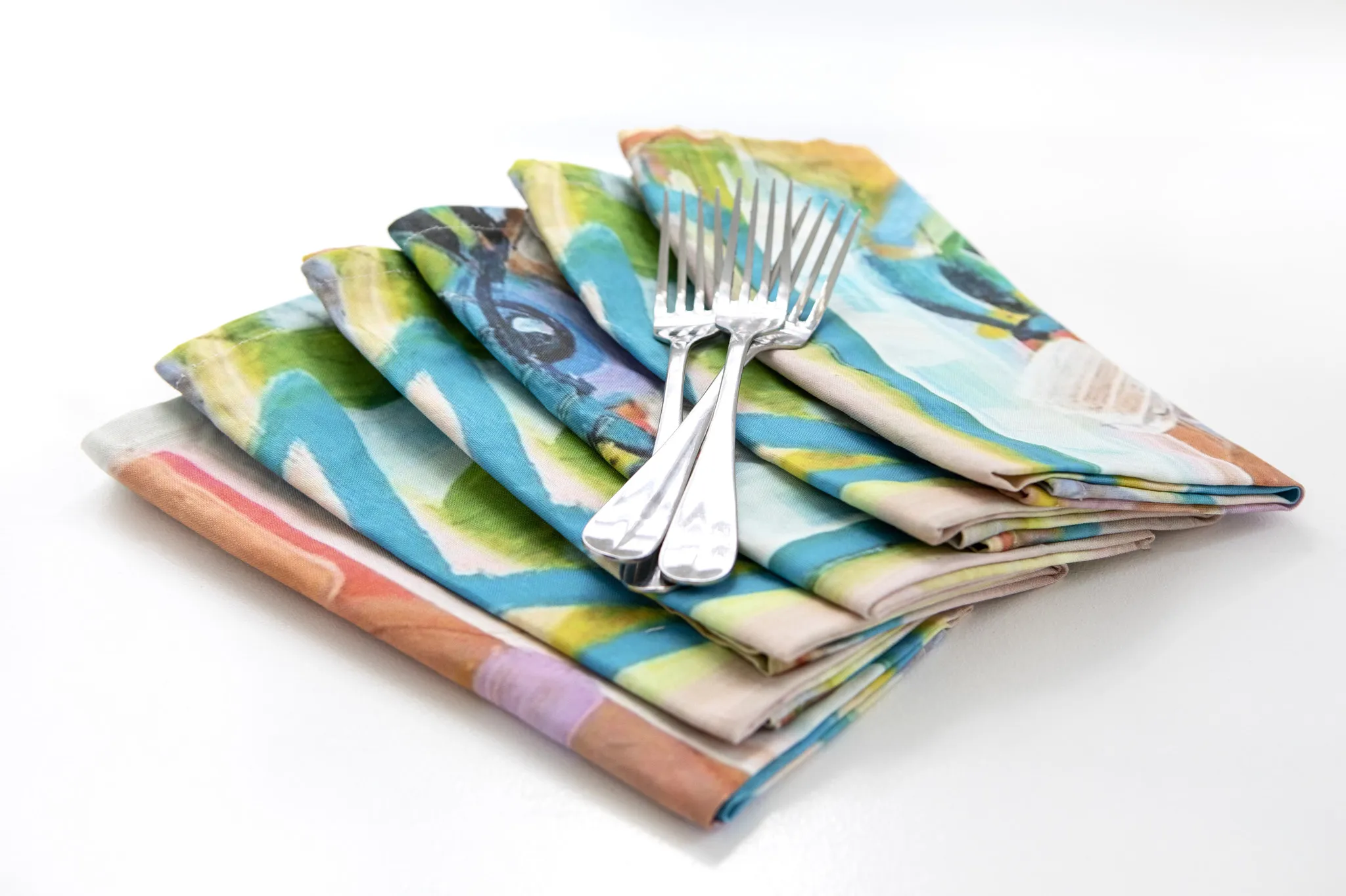 Hand Painted Napkins Set of 6