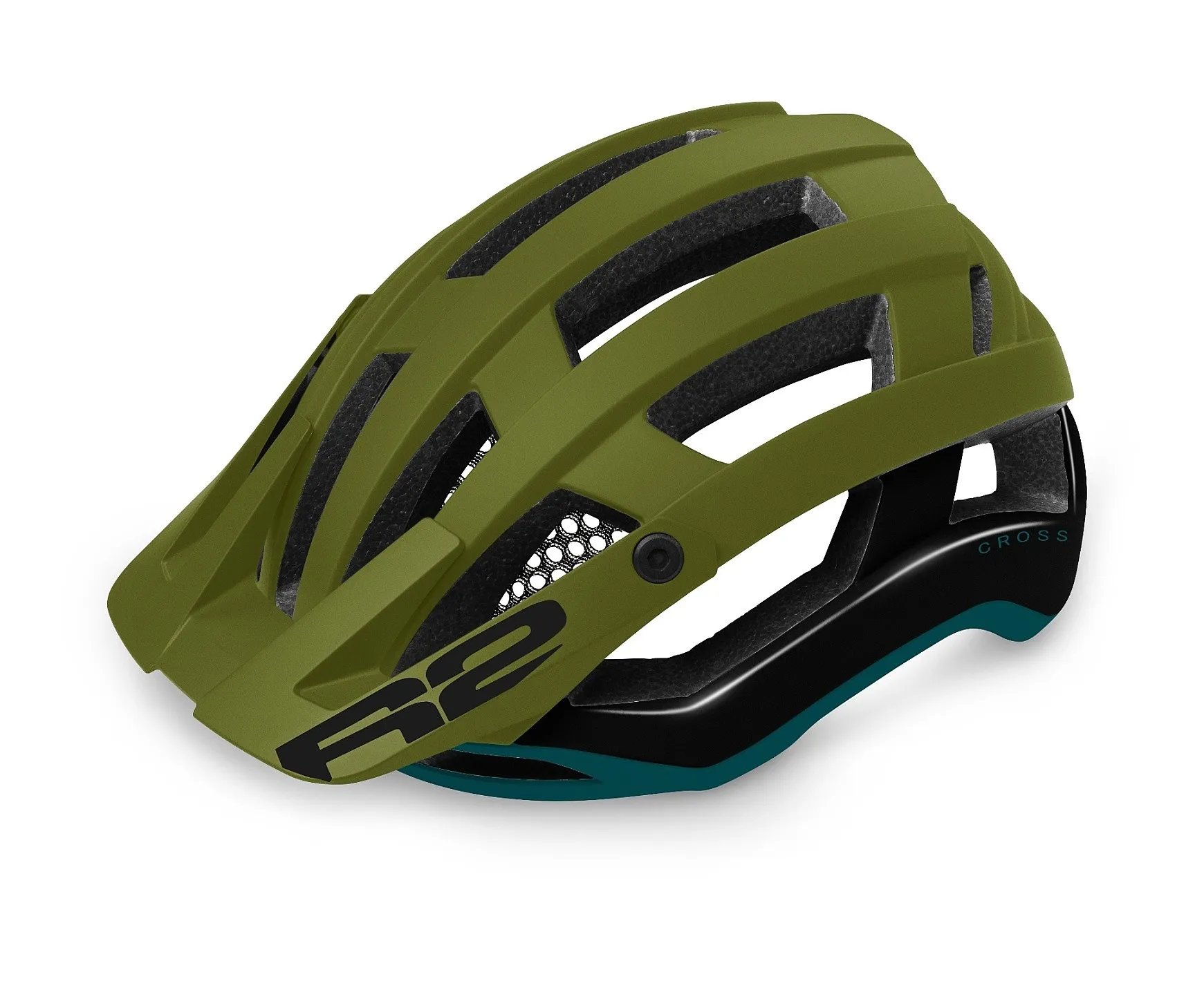 helmet R2 Cross - ATH32F/Matte Green/Gloss Black/Matte Petrol