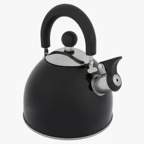 Highlander Deluxe Whistling Kettle Black - 2 Litre