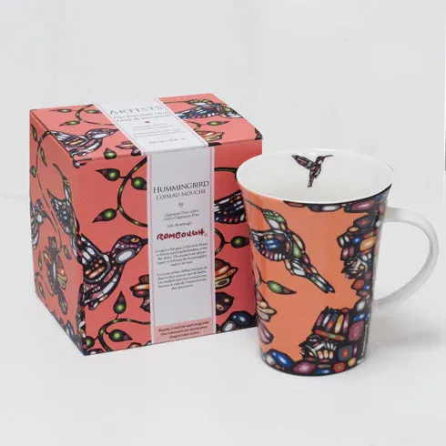 Hummingbird Porcelain Mug by John Rombough