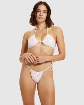 Insight Lottie Gathered Halter Bikini Zebra Pink