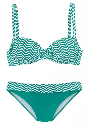 Jette Underwired Zig Zag Bikini Set | Grattan