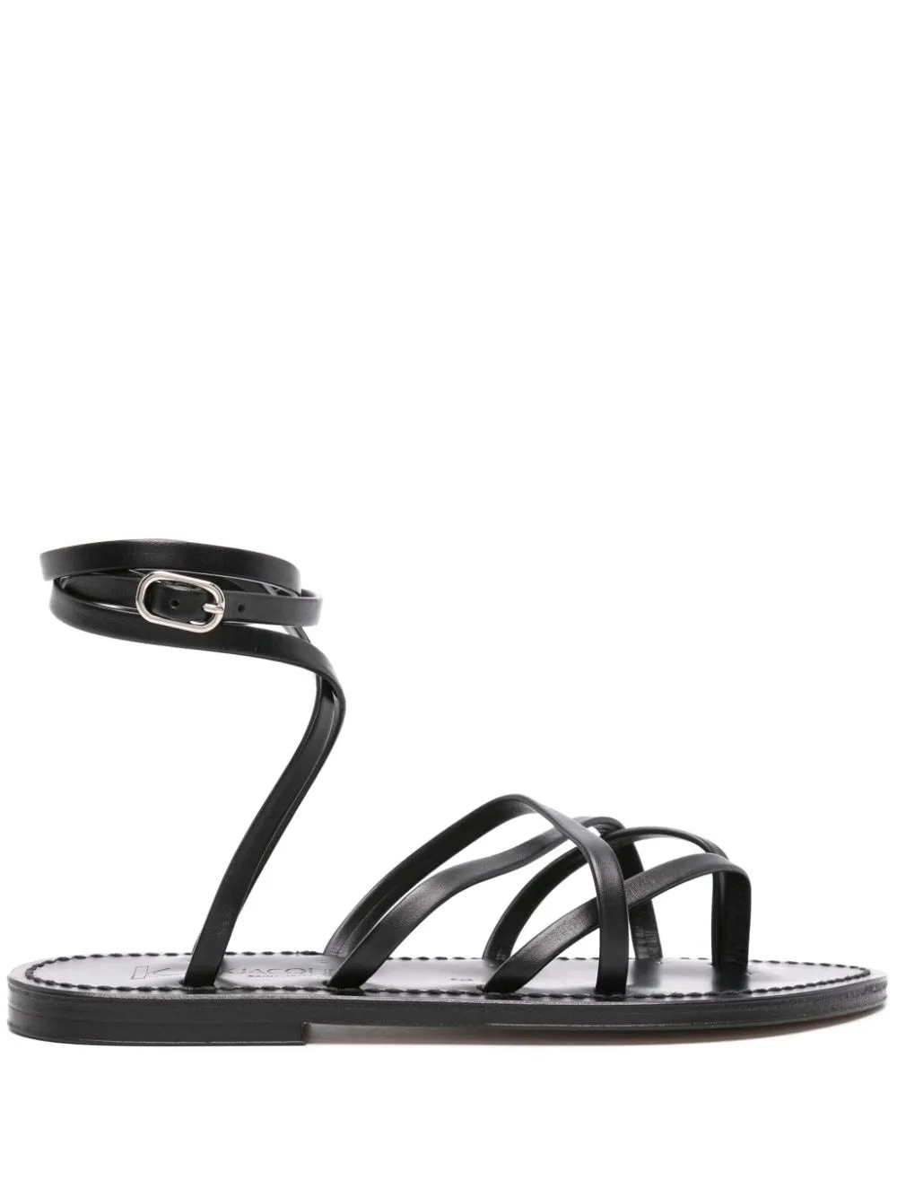 K Jacques St Tropez    K Jacques St Tropez Zenobie Leather Flat Sandals