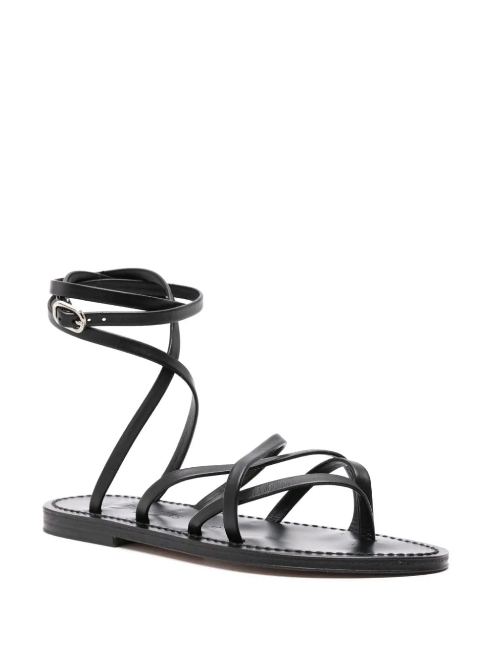 K Jacques St Tropez    K Jacques St Tropez Zenobie Leather Flat Sandals