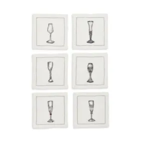 Kim Seybert Bubbles Cocktail Napkins, Set of 6