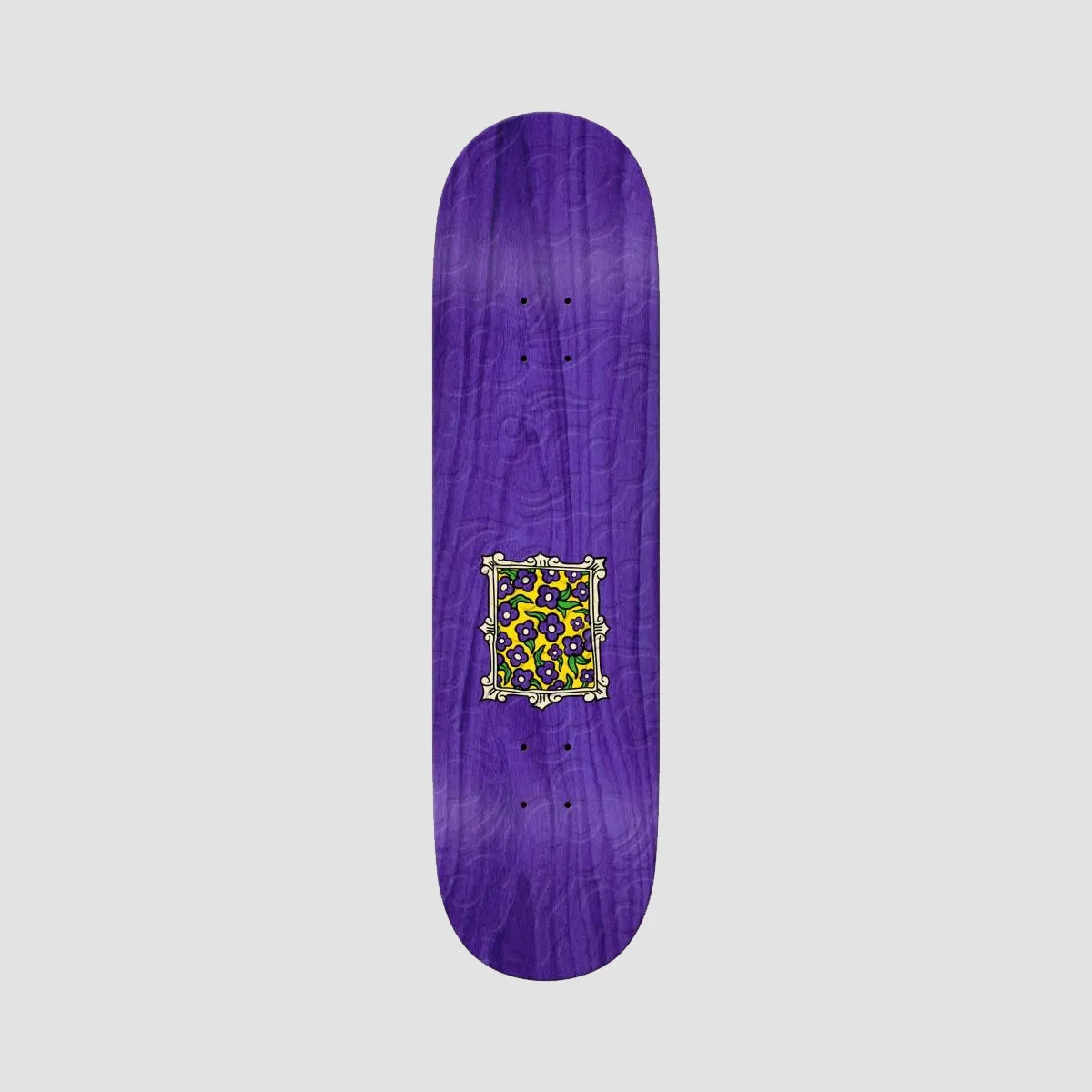 Krooked Flowers Frame Emboss Skateboard Deck Assorted Stains - 8.5