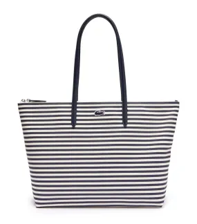 L.12.12 Concept Striped Tote Stripes Marine Farine