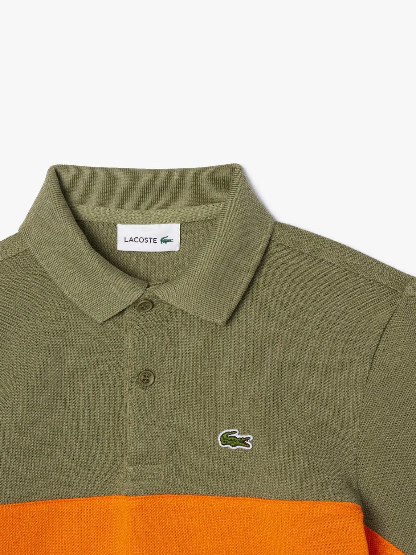 Lacoste Kids Color Block Polo - Khaki