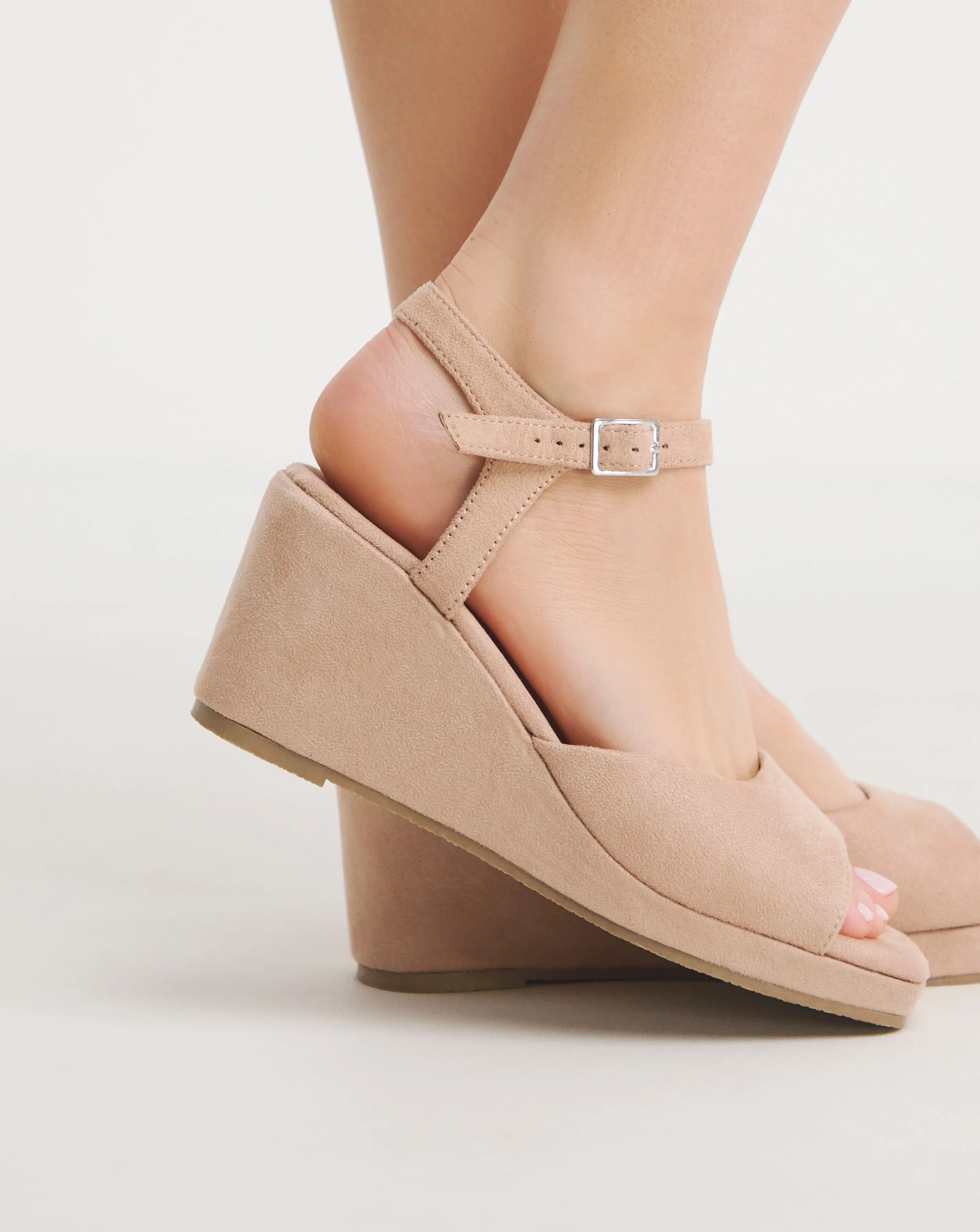 Lexi Barely There Wedge Sandals Wide E Fit Simply Comfort | Simply Be