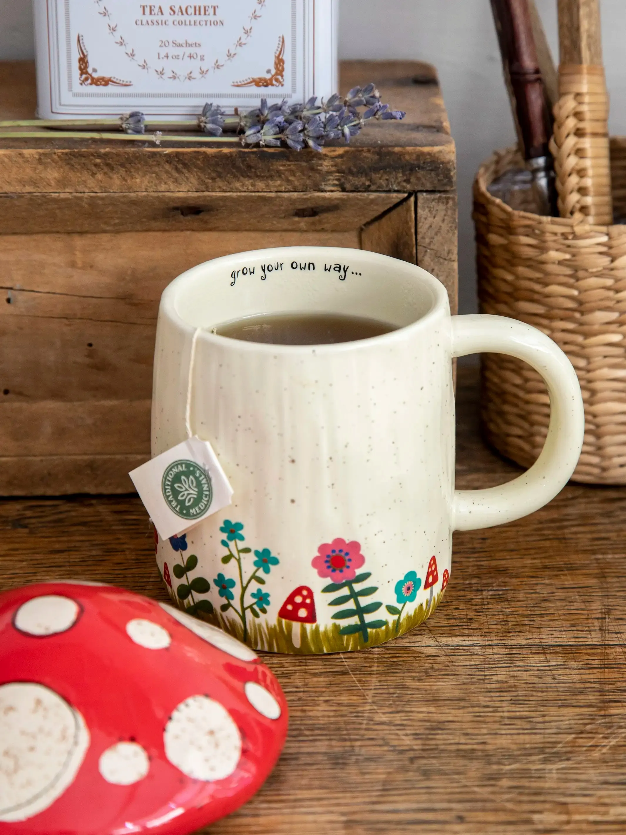 Lidded Mug - Mushroom