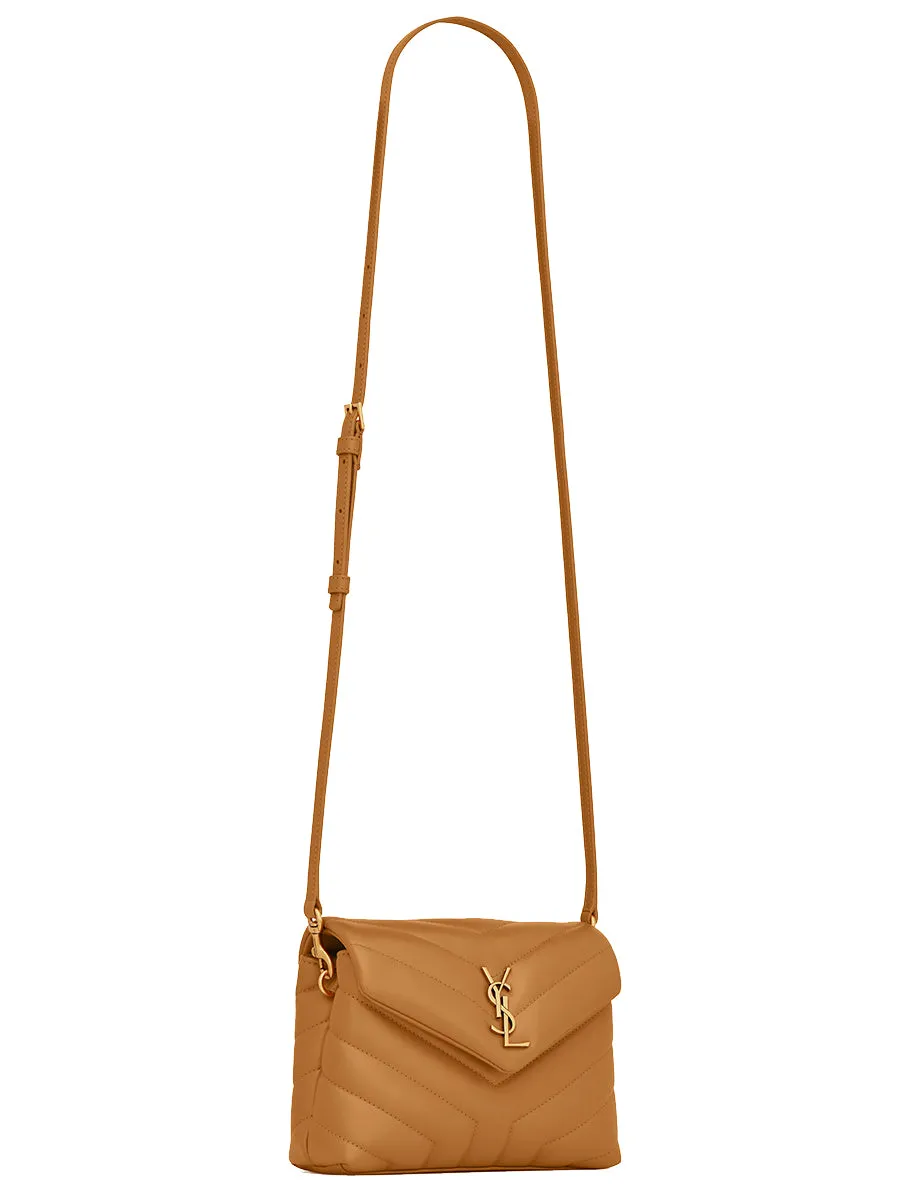 Loulou Toy Bag in Matelasse 'Y' Leather in Dark Natural