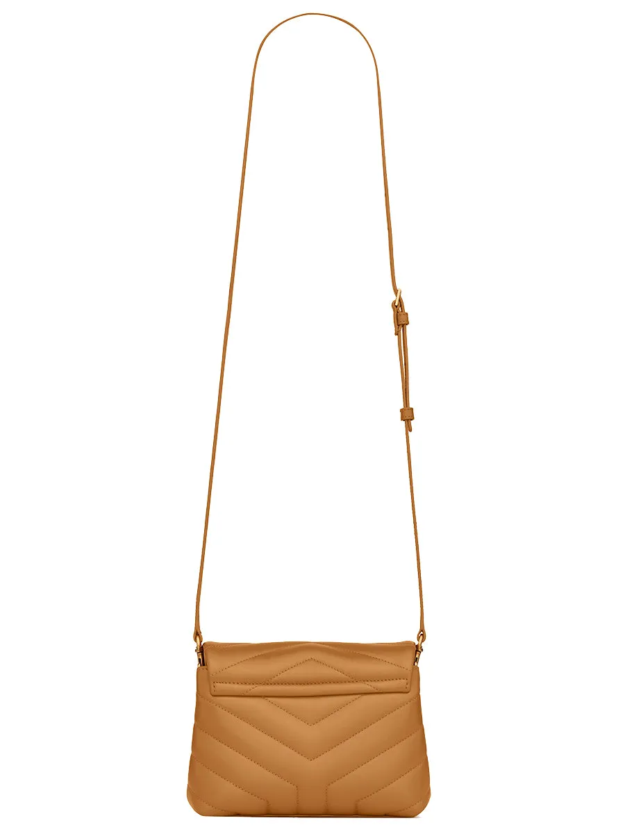 Loulou Toy Bag in Matelasse 'Y' Leather in Dark Natural