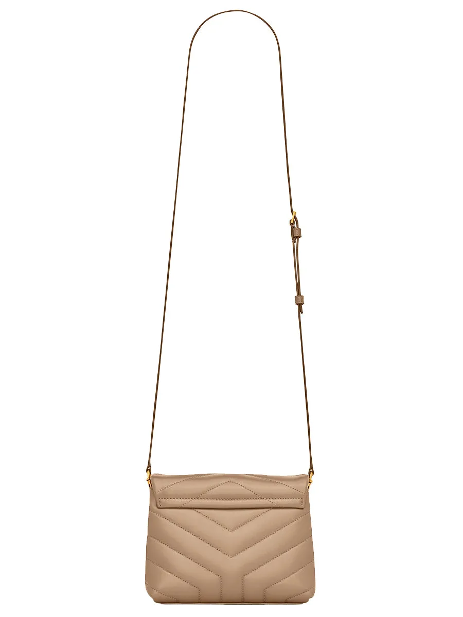 Loulou Toy Bag in Matelasse 'Y' Leather in Greyish Brown