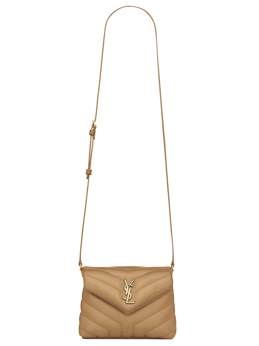 Loulou Toy Bag in Matelasse 'Y' Leather in Natural Tan