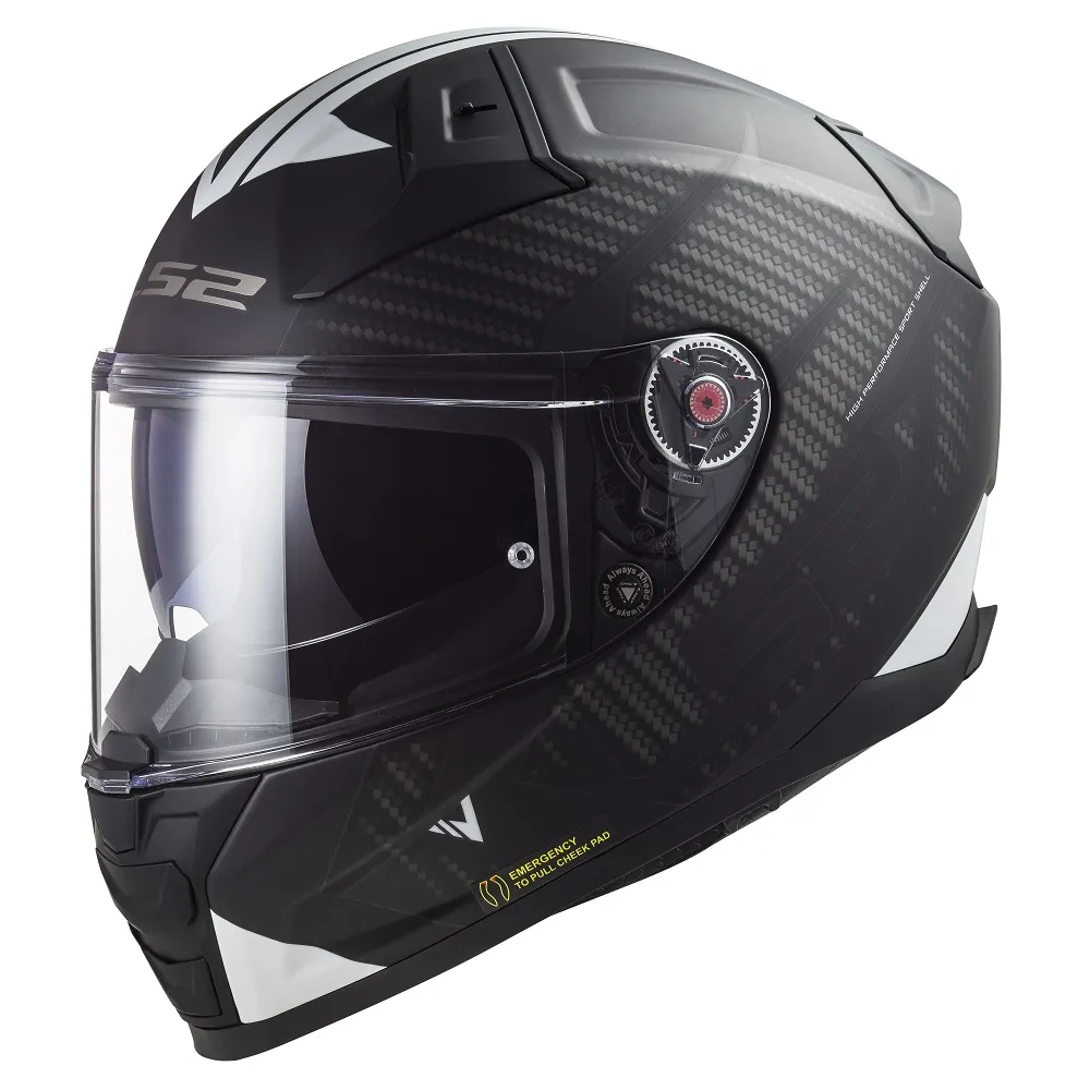 LS2 FF811 Vector II Splitter Helmet - Black/White