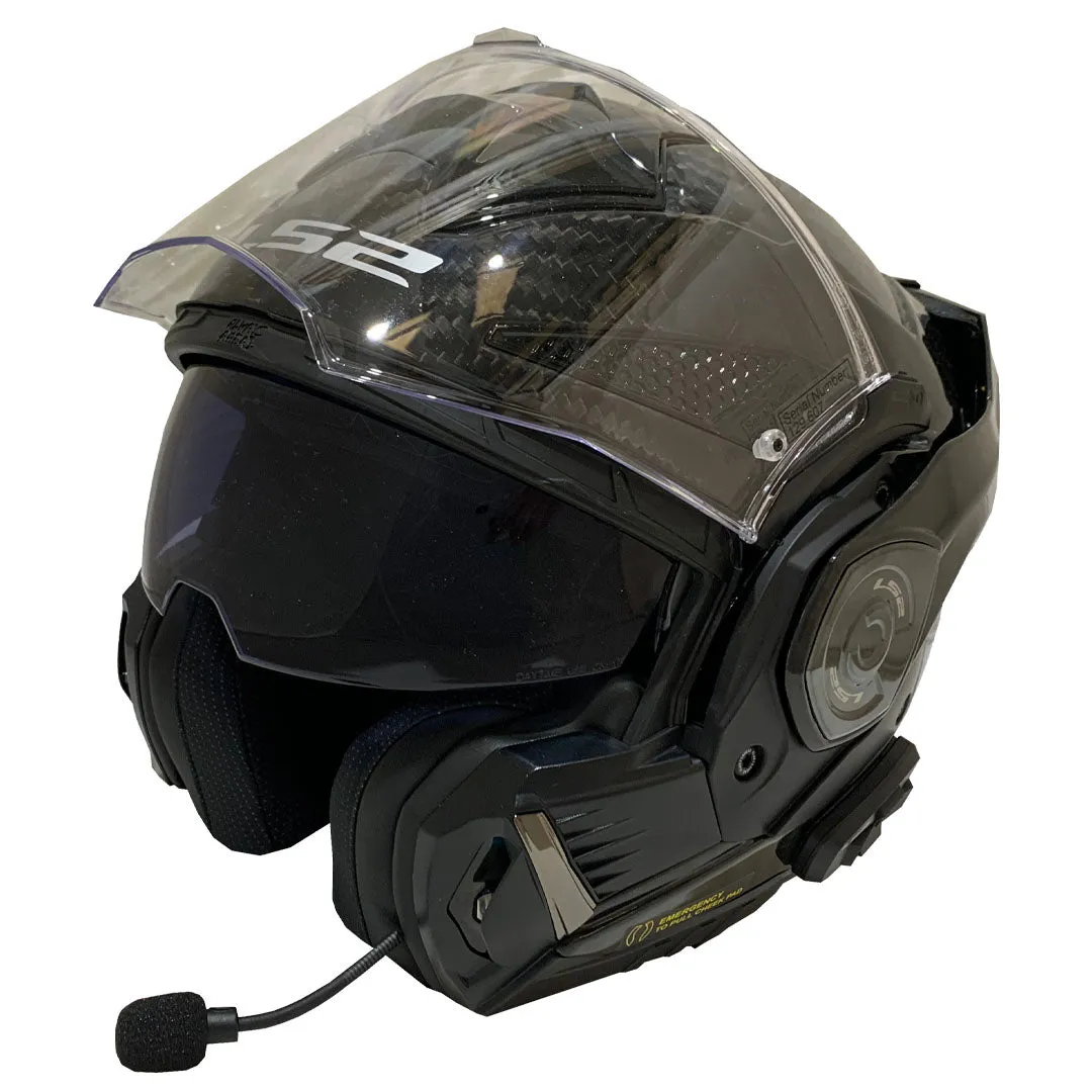 LS2 FF901 ADVANT X 4X UCS-06 Carbon Fibre Modular Flip Front Full / Open Face Motorcycle Helmet with intercom