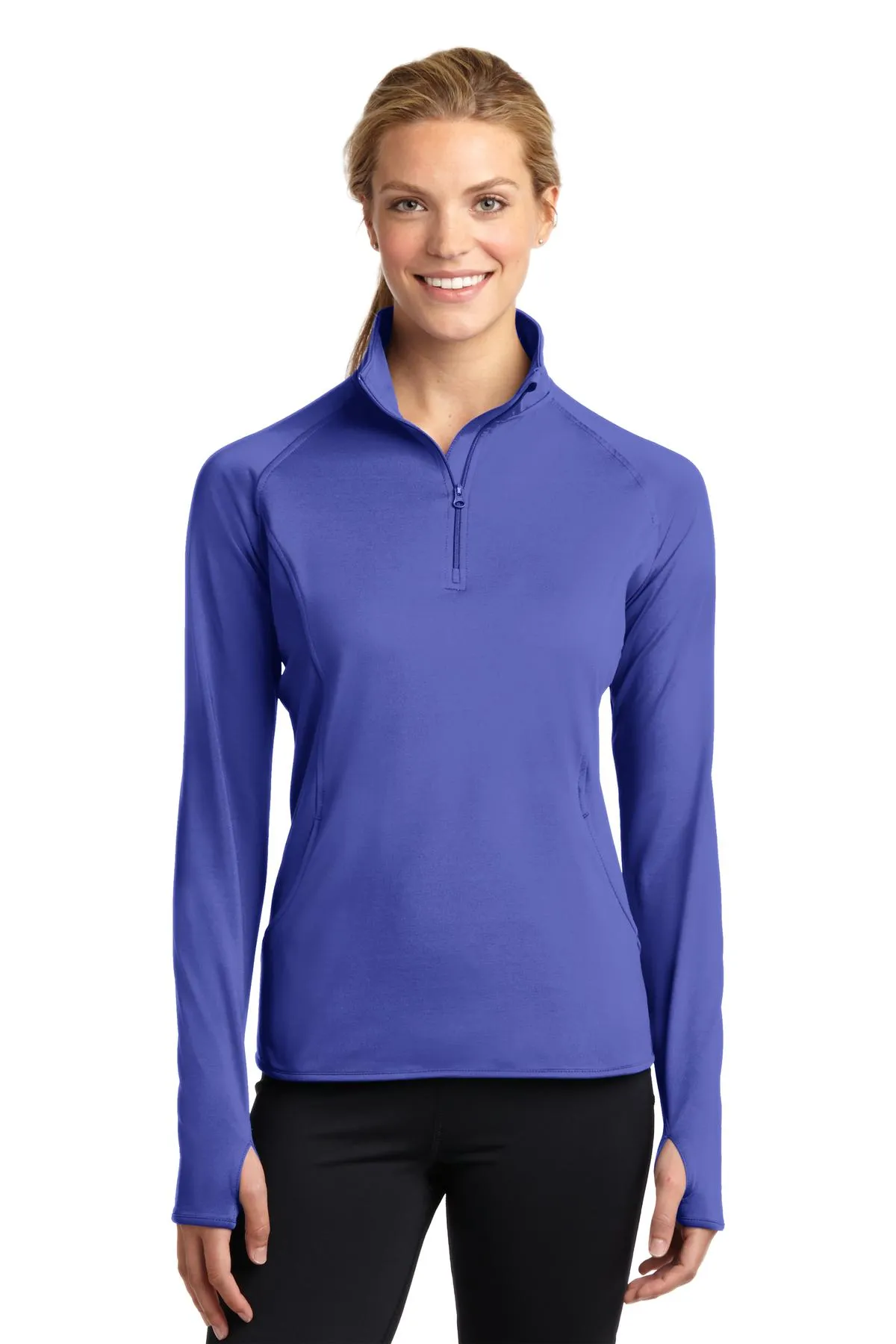 LST850 Sport Tek Ladies Sport Wick Stretch Zip Pullover  SKU: LST850