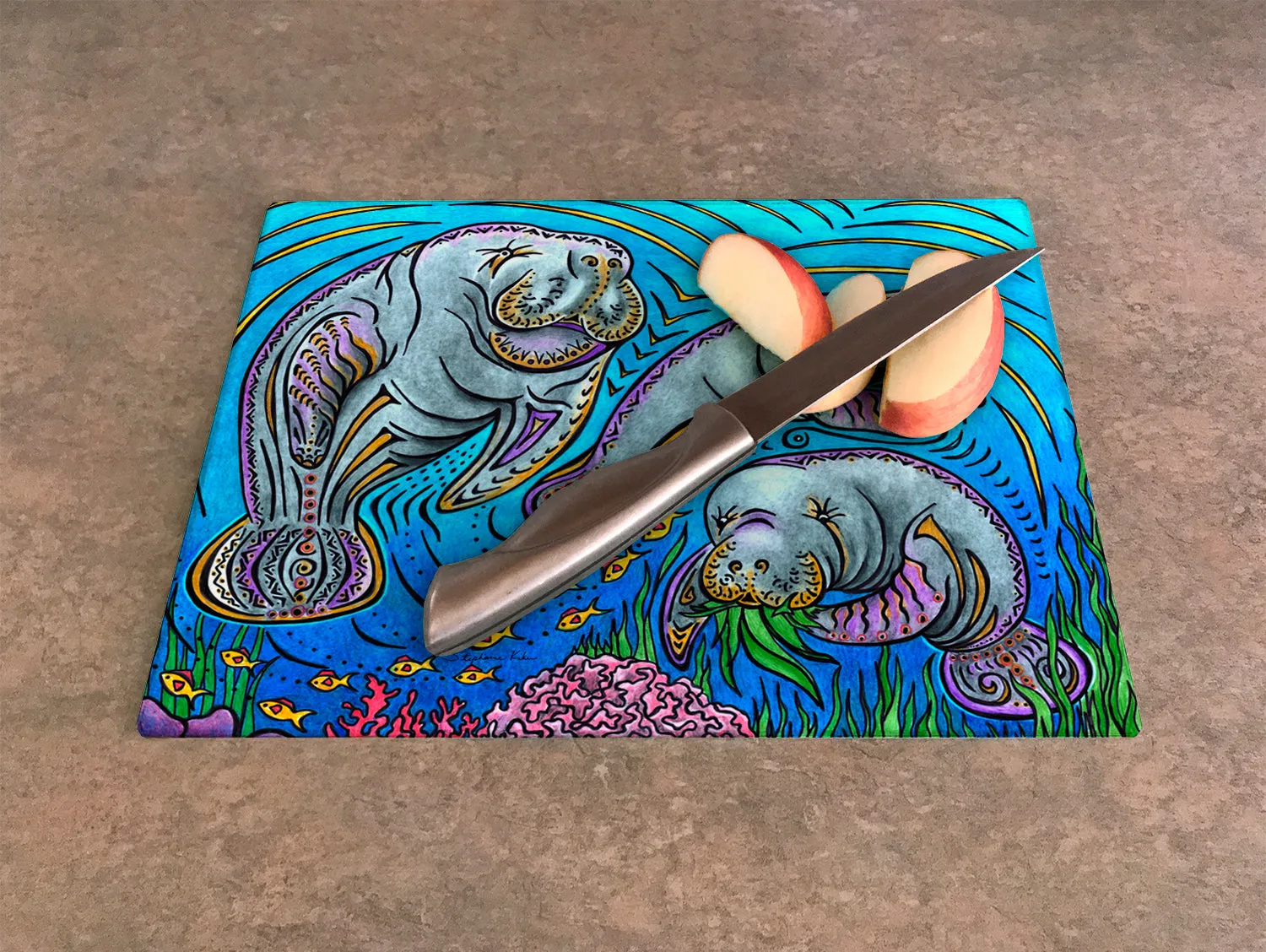 Manatees Cutting Board