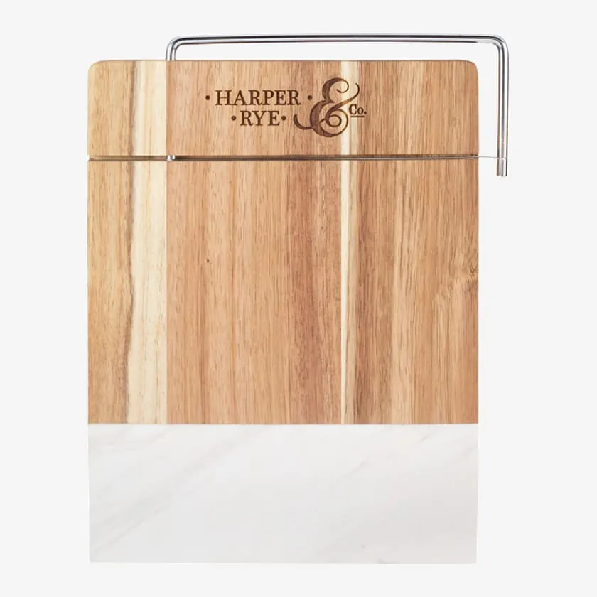 Marble and Acacia Wood Cheese Cutting Board