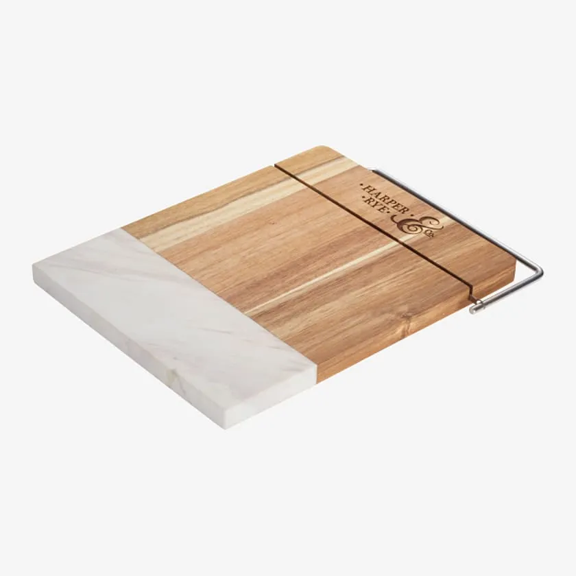 Marble and Acacia Wood Cheese Cutting Board