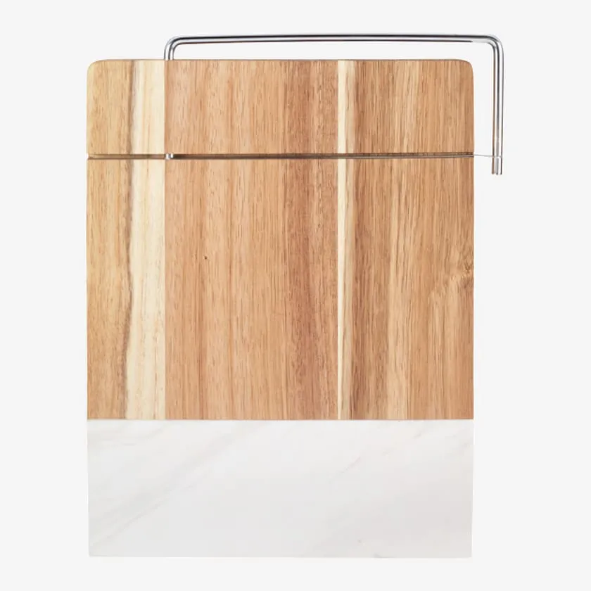 Marble and Acacia Wood Cheese Cutting Board