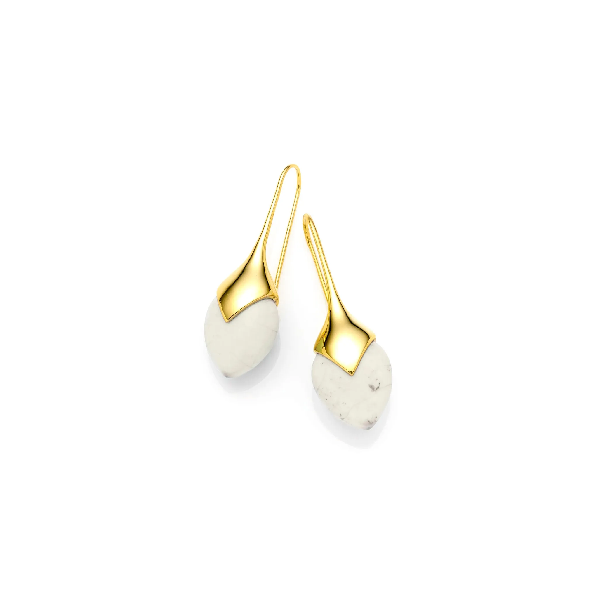 Medium Water Masai Earrings | Gold Plate | select stones