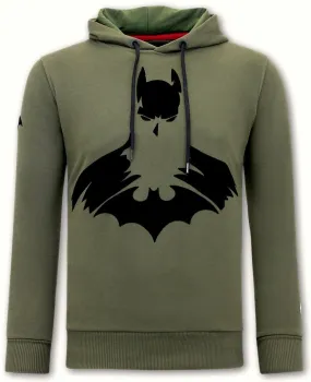 Men Hoodie  Batman Print Green | NEW |