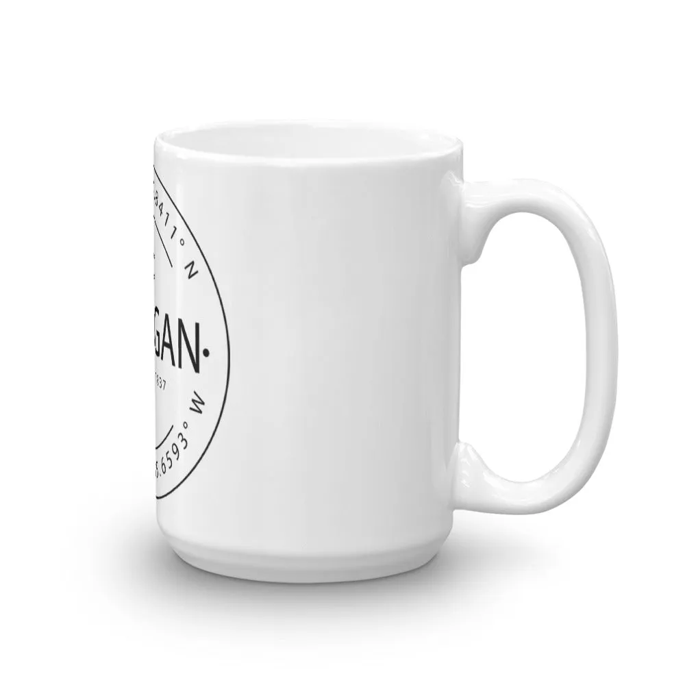 Michigan - Mug - Latitude & Longitude