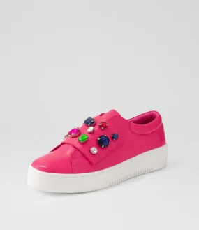 MIDAS Lunice Fuchsia Bright Leather Sneakers