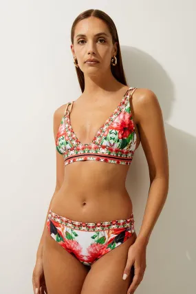 Mirror Floral Print Bikini Bottoms | Karen Millen