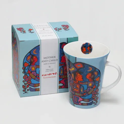 Mother & Child Porcelain Mug by Norval Morriseau