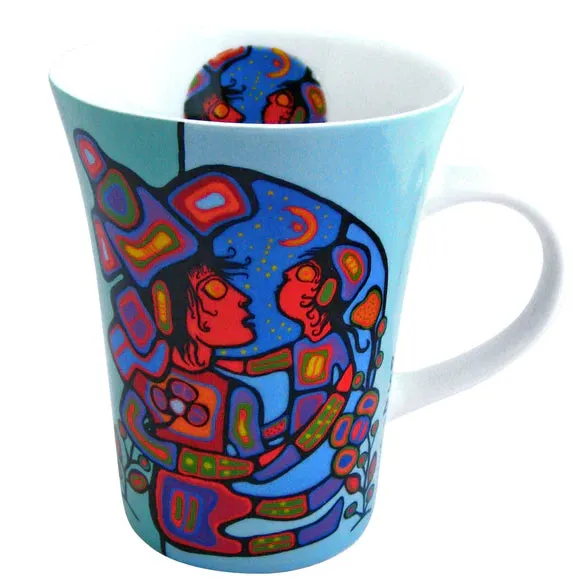 Mother & Child Porcelain Mug by Norval Morriseau