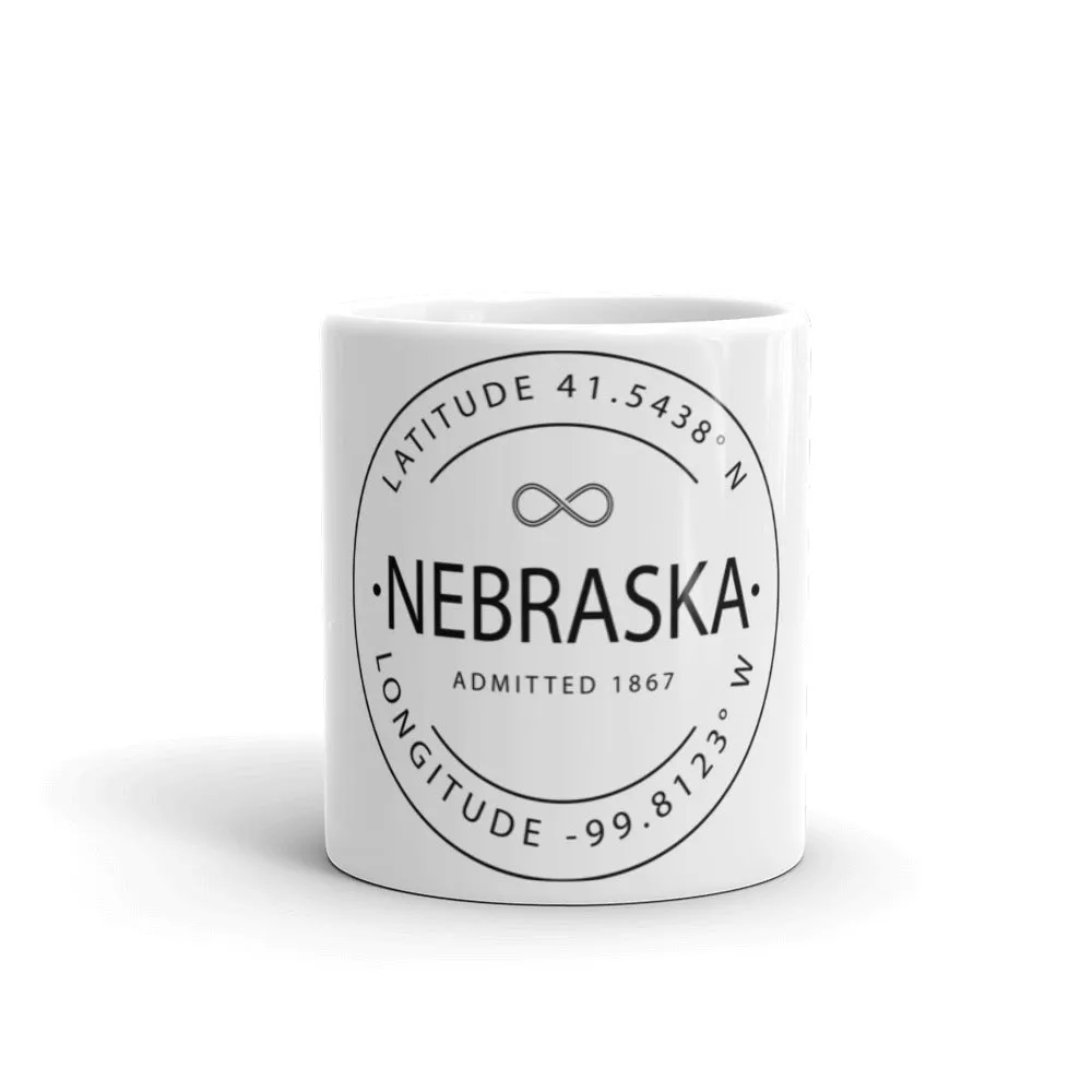 Nebraska - Mug - Latitude & Longitude