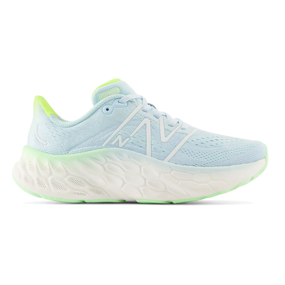 New Balance Fresh Foam X More V4 - Blue - Green Aura - White