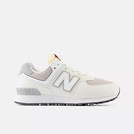 New Balance Little Kid’s 574 Sea Salt with White