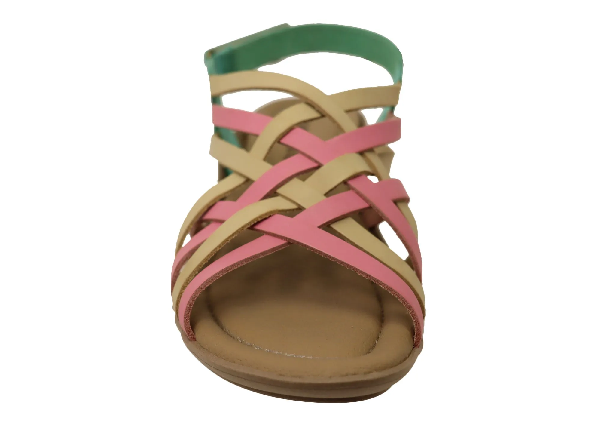 New Face Jessica Womens Comfortable Leather Sandals Made In Brazil