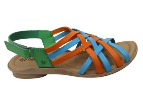 New Face Jessica Womens Comfortable Leather Sandals Made In Brazil