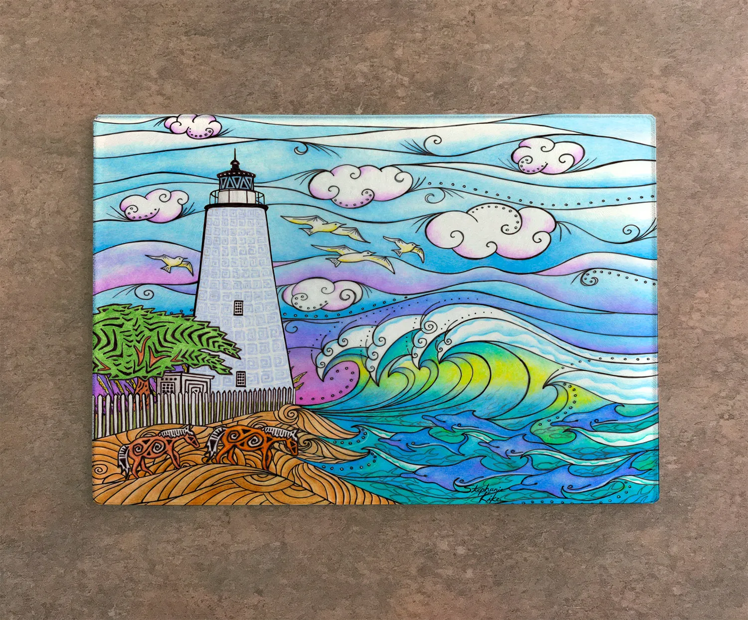 Ocracoke Waves Cutting Board