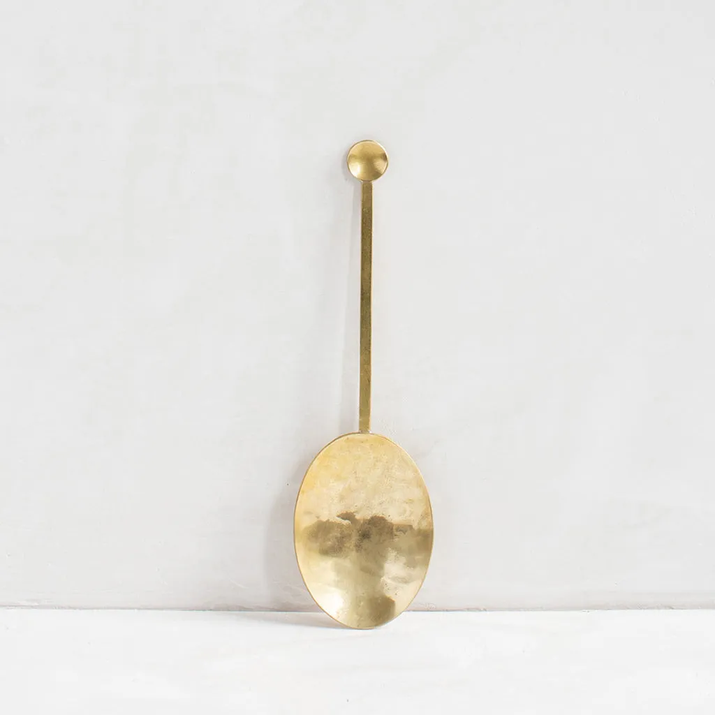 Oval Serving Spoon - Brass