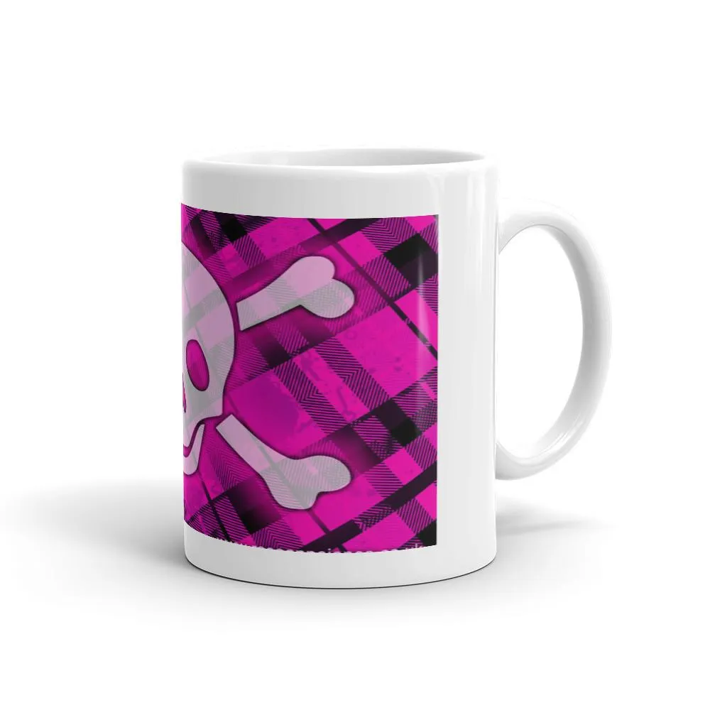 Plaid Skull n Bones Mug