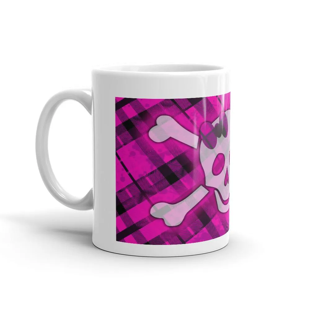 Plaid Skull n Bones Mug