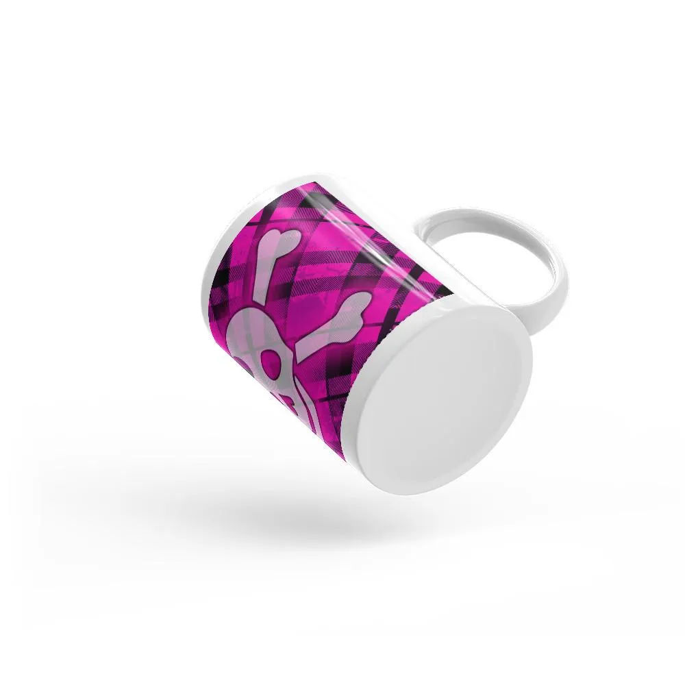 Plaid Skull n Bones Mug