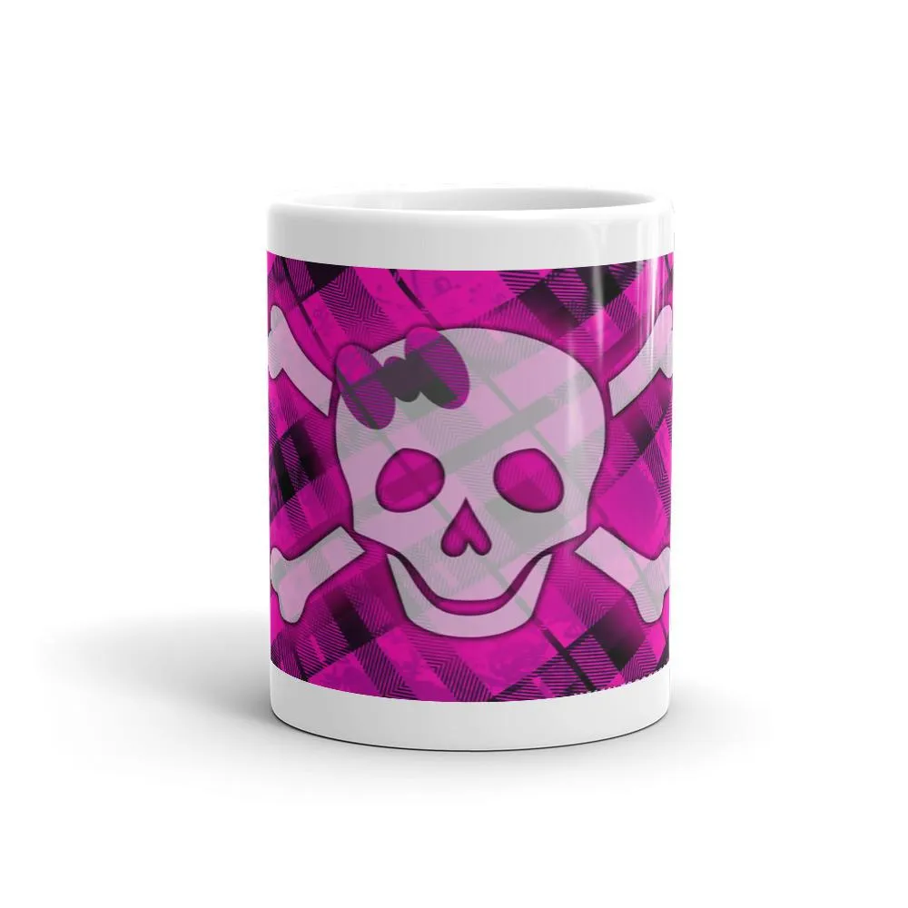 Plaid Skull n Bones Mug